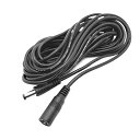 電源延長ケーブル 5m φ5.5×φ2.1mm 防犯カメラ用 12V DC ACアダプター延長ケーブル DCプラグ DC延長コネクタ 電源コード 汎用 ブラック...