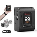 Vマウントバッテリー, 99Wh/6875mAh Power 99 Pro 14.4V ミニVマウントバッテリー D-TAP/USB-C/A出力付き 200W/...