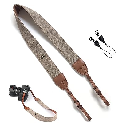 カメラ ショルダー ネック ストラップ 接続アダプタ付 長さ調節可能 滑り止めシリーズ 一眼レフ/高級コ..