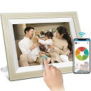 デジタルフォトフレーム 10.1インチ 多機能WiFi 16GB内蔵 人感センサー タッチスクリーン 音楽 動画 転送 遠隔 カレンダー付 自動オンオフ デジタルアルバム プレゼントに スマホ転送 アラーム カレンダー 敬老の日ギフト プレゼントに適