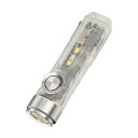 防水機能 LED Aurora A5U 懐中電灯 夜光 暗闇で光る 650 ルーメン 高ルーメン 充電式 EDC キーチェーン 懐中電灯 ホワイトサイドライト付...
