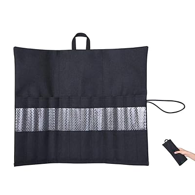 軽量 食器収納袋 テントネイルバッグ 布巻き オックスフォード布 カトラリーバッグ 12本収納 30x25cm 耐久性 キャンプ用品 テント用品 バックパッキン...