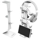 ゲームコントローラー収納ラック ゲーム機スタンド マグネットフック付き コントローラー スタンド ホワイト