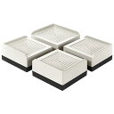 机 高さ調整 テーブル 4cm上げる テーブル 脚 継ぎ足し 2段階式 テーブル高さ調整器具 ソファー 高さ上げ ベッド・コタツ 足上げ こたつの高さを上げる足 L型 足なしの家電・家具向け 滑り止め 床に傷防止 耐荷重1000kg 4個入り ベージ