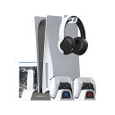 PS5縦置きスタンドおよび冷却ファン、DualSenseワイヤレスコントローラー充電器ドック、プレイステーションPlayStation 5およびデジタル・エディ...