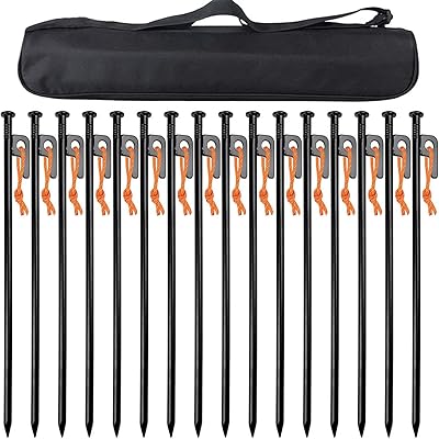 30cmペグ 16本 セット スチール ソリッド φ10mm テーク 設営用具 鍛造テントペグ アウトドア 登山 硬い土 砂地 草地用 附收纳袋ブランド色黒モデル商品説明【商品概要】【材質】:丸鋼　【サイズ】:長さ30cm、直径10mm　【重さ】30cm (約)185g/本【 ペグセット】30cm16本のペグセットです。シーンに合わせて使い分けが出来ます。 万が一商品の数が足りない、間違っている場合がございましたら、ご連絡ください。本製品の表面は黒電着塗装処理してます。水分があるところで使ってもカビが入りずらいです。 打ちやすいデザイン：強く堅実に地面へ打ち込めるのは、円柱形のヘッド形状だからこそ。ハンマーで叩く際に滑りにくいので、打撃力を確実にボディに伝えます。【収納袋付き】 スチール製ペグが重いのため、収納ケースはいつも破れるという悩みがお客様がいると思いますが、この商品には600Dオックスフォードで作られた収納袋がついております。収納袋が破れる恐れがなかなかないと思います。優しいところ：本製品には反射材入りの固定ロープがついております。夜中で撤収する時、ちょっとした光があれば、すぐペグの位置を確認とり、回収簡単となります。【商品説明】【 ペグセット】30cm16本のペグセットです。シーンに合わせて使い分けが出来ます。 万が一商品の数が足りない、間違っている場合がございましたら、ご連絡ください。【商品詳細】商品種別：テント用ペグ商品名：30cmペグ 16本 セット スチール ソリッド φ10mm テーク 設営用具 鍛造テントペグ アウトドア 登山 硬い土 砂地 草地用 附收纳袋製造元：色：黒商品タイプ：30cmペグ 16本【当店からの連絡】