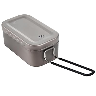 メスティン 2合 チタン製 軽量 吹きこぼれ抑止溝付き キャンプ・防災用 飯盒 クッカーセット メスティン 2合 チタン製 軽量 吹きこぼれ抑止溝付き キャンプ・防災用 飯盒 クッカーセット