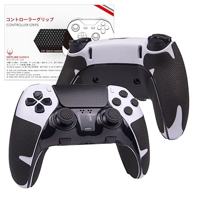 Hotline Games PS5 コントローラーグリップ 滑り止め グリップシール 滑り止め グリップ テープ PlayStaion 5 DualSense Edge コントローラー アンチスリップテープ 【 グリップ力強化/吸汗力 超薄0.6mm Hotline Games PS5 コントローラーグリップ 滑り止め グリップシール 滑り止め グリップ テープ PlayStaion 5 DualSense Edge コントローラー アンチスリップテープ 【 グリップ力強化/吸汗力 超薄0.6mm