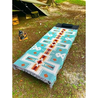 エルパソブランケット マルチカバーメキシカンラグ ネイティブ柄 オルテガ柄 キャンプラグ サドルブラ..