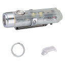 Aurora A5-G4 ミニ懐中電灯、420ルーメン、磁気クリップとベースを備えた USB-C 充電式懐中電灯、蛍光グリーンシェル、キーチェーンEDCユーティリティ用リーディングライト&レッドシグナルライト付き (A5R)