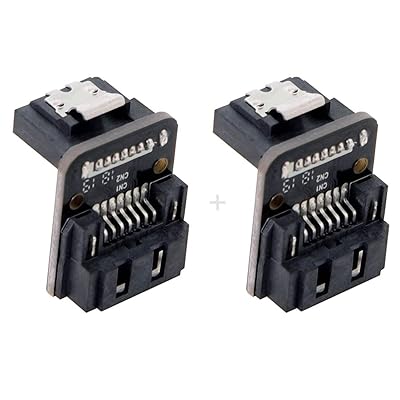 SATA 7ピン メス - 7ピン オス 最大90度 アングルアダプター メインボード マザーボード デスクトップ ..