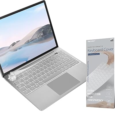 2023 Surface Laptop Go 3 / Laptop Go 2 / Laptop Go キーボードカバー (指紋認証付き電源ボタンを装備) 日本語JIS配列 マイクロソフト 12.4インチ キーボードカバー スキン 極めて薄い 0.18
