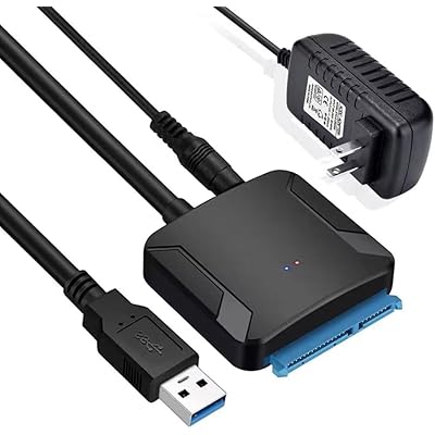 WOSOB SATA USB 変換ケーブル hdd 3.5 usb 2.5/3.5インチ 変換アダプター SSD HDD データ取り出しSATA3 USB 3.0 変換ケーブル UASP対応 高速転送 最大6TB