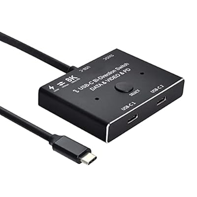 USB-C Type-C 双方向スイッチ MST 1~2ハブ ビデオデータ対応 PD 8K@30hz 100W 10Gbps
