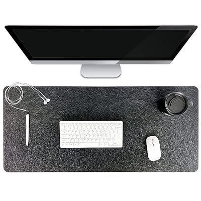 フェルトマウスパッド マウスパッド フェルトシート マウスパッド フェルトパッド 滑り止めボトム 大型 90×40cm 大型サイズ キーボードパッド オフィス用デスクマウスパッド (濃い灰色) フェルトマウスパッド マウスパッド フェルトシート マウスパッド フェルトパッド 滑り止めボトム 大型 90×40cm 大型サイズ キーボードパッド オフィス用デスクマウスパッド (濃い灰色)