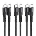 USB Type C ケーブル0.5m【3本セット】【PD対応 60W/3A 急速充電 】 USB C to C ケーブル高耐久ナイロン編み 50m短い Typ...