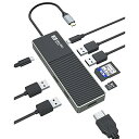 USB C ハブ ドッキングステーション Type C ハブ 4K HDMI Type C デバイスに対応 (9ポート)(2)