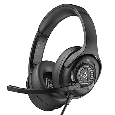ヘッドセット ノイズキャンセリングマイク付き PC用ヘッドセット 263g軽量 音量調節付き オーバーイヤーヘッドホン 3.5mm有線ヘッドフォン PS4/PS5/PC/Xbox/Switch/スマホ対応 ゲーミングヘッドセットAirComfy