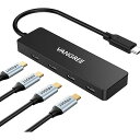 USB ハブ 10Gbps USB C to USB C ハブ 4-in-1マルチポート変換アダプタ 高速データ転送USB Cスプリッター ドングル付き MacBook Pro/Air,iMac,Surface Pro,Chromebook,Dell(2)