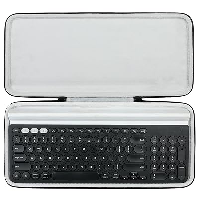 Khanka 収納ケース 互換品 Logicool ロジクール ワイヤレスキーボード K780(ケースのみ) ブラック