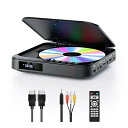 ミニDVDプレーヤー 1080Pサポート DVD/CD再生専用モデル リージョンフリー CPRM対応、録画した番組や地上デジタル放送を再生する、USB/TFカード再生、テレビ/プロジェクター接続可能、Blue-ray非対応、HDMI/AV/イヤホン端(2)