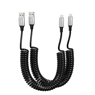 iPhone 充電ケーブル 2本 ライトニングケーブル MFi認証 apple carplay ケーブル 伸縮 USB アイホン充電 コード 高耐久 高速データ転送 iPhone 14/13/12/11 Pro/XR/X/i-Pad/i-Pod対応
