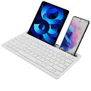 ワイヤレス キーボードbluetooth 薄型 静音 軽量 充電式 ipad対応 スマホ用 タブレット キーボード スタンド機能付き 2台デバイス同時接続可能 ...