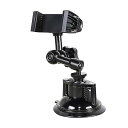 携帯用 取り付けブラケット GOPRO カメラ 撮影 車内第一視点 スマートフォンホルダー カーキット 全方向回転 強力吸盤(製品の内容:短いスマートフォン吸盤...