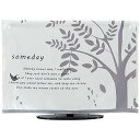 テレビカバー 防塵カバー 液晶テレビカバー 可愛い 欧米風 55インチ(130X80cm 木)(2)