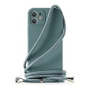 Apple iPhone 12 用 ケース iPhone 12 カバー ネック ショルダー ストラップ付き スマホ シリコン カバー 紐付き 斜めがけ 織りストラップ付き 調節可能なショルダー クロスボディ ネックレス 保護(2)
