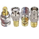 SMA - BNC 同軸アダプタ ケーブル ジェンダー チェンジャー 4個、 SMA BNC 同軸コネクタ キット SMA オス/メス - BNC オス/メス RF 同軸コネクタ アンテナ ラジオ用延長同軸ケーブル(2)