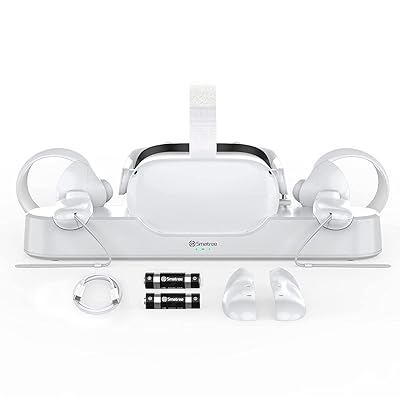 Quest 2用の充電ドック,VRヘッドセットとTouchコントローラーを同時に充電でき(充電できコントローラーバッテリー2個付き) Quest2向けのストラップにも適用,クエスト2用の充電ドック,VRアクセサリー Quest 2用の充電ドック,VRヘッドセットとTouchコントローラーを同時に充電でき(充電できコントローラーバッテリー2個付き) Quest2向けのストラップにも適用,クエスト2用の充電ドック,VRアクセサリー