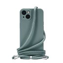 Apple iPhone 13 用 ケース iPhone 13 カバー ネック ショルダー ストラップ付き スマホ シリコン カバー 紐付き 斜めがけ 織りストラップ付き 調節可能なショルダー クロスボディ ネックレス 保護(2)