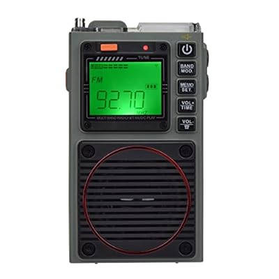 小型ラジオ APPリモコン FM/中波/短波/VHF/ワイドFM対応 Bluetoothスピーカー MicroSDカード対応 充電..