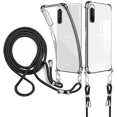 Xperia 10 III/Xperia 10 III lite ケース クリア SO-52B SOG04 ケース ショルダー 耐衝撃 Sony エクスペリア10III liteカバー 薄型 TPU 軽量 肩がけ 首掛け 紐付きバンパー カバー 透明