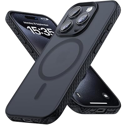 【Magsafe対応】2023 iPhone 15 Pro ケース マグセーフ 対応 : 米軍規格 半透明 マグネット 搭載 イフォン15 Pro 用 カバー, ワイヤレス充電, 耐衝撃, 超強磁力, 黄ばみなし, 落下保護, 薄型 - iPhon