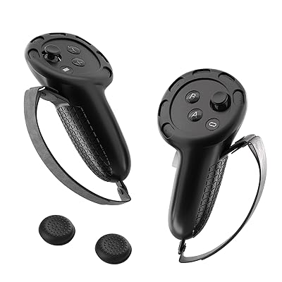 Quest 3用コントローラーカバー シリコン製カバ ー for meta quest 3アクセサリー充電便利 防汗 防汚 洗える 落下防止 滑り止め 耐衝撃 傷防止 (ブラック)… Quest 3用コントローラーカバー シリコン製カバ ー for meta quest 3アクセサリー充電便利 防汗 防汚 洗える 落下防止 滑り止め 耐衝撃 傷防止 (ブラック)…