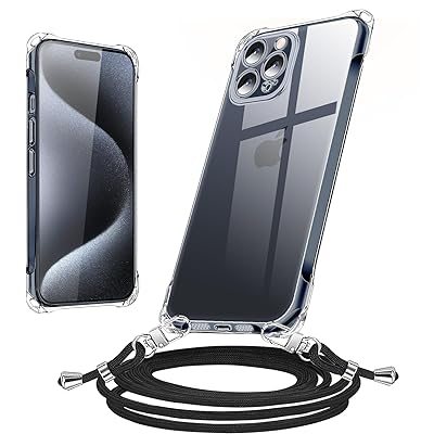 iPhone 14 pro max ケース クリア ショルダー 耐衝撃 全面保護 iPhone14 pro max カバー 透明 アイフォン 14 pro max スマホケース 首かけ 肩掛け 斜めかけ TPU 縄掛けケース ストラップ付き 薄型 軽