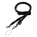 ハイキャンプ 2way ネック ストラップ ブラック 斜め掛け ショルダーストラップ 約70cm〜約135cm 長さ調節可能 スマホ 携帯 落下防止 ネックスト...