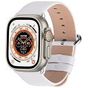 Apple Watch対応 バンド 38mm 40mm 41mm ベルト アップルウォッチバンド apple watch 9 8 7 6 5 4 3 2 1 SE SE2 Ultra Ultra2 バンド 本革レザー 交換バンド ホワイト