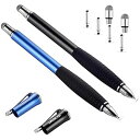 (第2世代)スタイラスペン iPhone iPad タッチペン Android スマートフォン タブレット用 ペン ディスク+導電繊維(2in1)ペン先 (ブラ...
