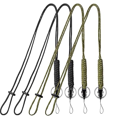 ネックストラップ 4本セット 携帯ストラップ 首掛けストラップ 落下防止 長さ調整可能 ワンタッチで脱着 スマホ、デジカメ、鍵、警笛、社員証、名札IDカードホルダーケース、パスケースなどに適応