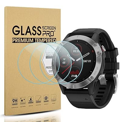 【3枚セット】 for Garmin Fenix 6 / 6 Pro / 6 Sapphire / 6 Pro Solar 保護フィルム 9H硬度 軽量 薄型 指紋 気泡防止 高透過率 フォッシル for Garmin Fenix 6 フィルム