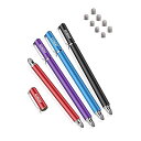 スタイラスペン (第2世代)4本セットタッチペン スマホ iPhone iPad スタイラスペン Android スマートフォン タブレット用 ペン導電繊維ペン...