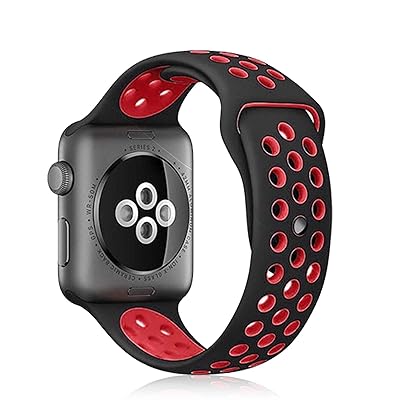 コンパチブル Apple Watch バンド 38mm 42mm 40mm 44mm,ソフトシリコンバンド 通気性 スポーツシリコンストラップリストバンド交換バンドリストバンド iWatch series SE/8/7/6/5/4/3/2/1に対応