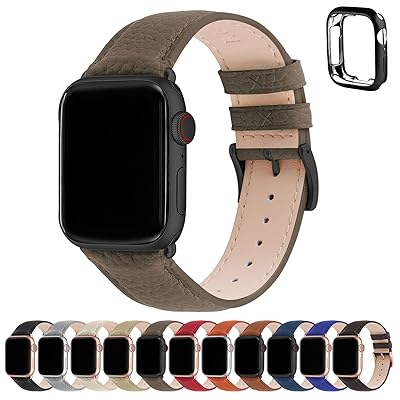 アップルウォッチ バンド Apple Watch バンド アップルウォッチベルト 本革 装着簡単 保護ケース付き レディース メンズ 1/2/3/4/5/6/7/8/9/SE/SE2/Ultra/Ultra2シリーズ対応（38mm 40mm 41mm