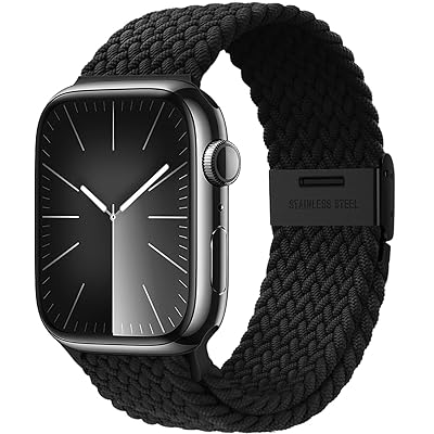 コンパチブル Apple Watch バンド アップルウォッチ バンド 無段階調節 スポーツバンド ナイロン素材 高通気性 伸縮バンド 対応 Apple Watch Ultra SE Series 10 9 8 7 6 5 4 3 2 1(ブラック, コンパチブル Apple Watch バンド アップルウォッチ バンド 無段階調節 スポーツバンド ナイロン素材 高通気性 伸縮バンド 対応 Apple Watch Ultra SE Series 10 9 8 7 6 5 4 3 2 1(ブラック,