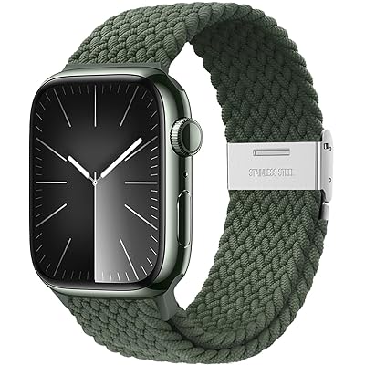 コンパチブル Apple Watch バンド アップルウォッチ バンド 無段階調節 スポーツバンド ナイロン素材 高通気性 伸縮バンド 対応 Apple Watch Ultra SE Series 10 9 8 7 6 5 4 3 2 1(グリーン, コンパチブル Apple Watch バンド アップルウォッチ バンド 無段階調節 スポーツバンド ナイロン素材 高通気性 伸縮バンド 対応 Apple Watch Ultra SE Series 10 9 8 7 6 5 4 3 2 1(グリーン,