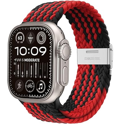 コンパチブル Apple Watch バンド アップルウォッチ バンド 無段階調節 スポーツバンド ナイロン素材 高通気性 伸縮バンド 対応 Apple Watch Ultra SE Series 10 9 8 7 6 5 4 3 2 1(レッド/ブ コンパチブル Apple Watch バンド アップルウォッチ バンド 無段階調節 スポーツバンド ナイロン素材 高通気性 伸縮バンド 対応 Apple Watch Ultra SE Series 10 9 8 7 6 5 4 3 2 1(レッド/ブ