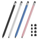 タッチペン 4本セットスタイラスペン タブレット スマートフォン ス iphone iPad Android たっちぺん イラスト ツムツム ゲーム スマートフ...
